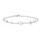 Silver Shell Pearl and Star Station Bracelet